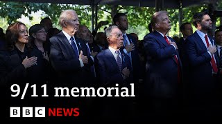 Kamala Harris and Donald Trump attend 911 memorial  BBC News [upl. by Alysia164]