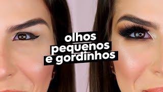 Make para valorizar OLHOS PEQUENOS E GORDINHOS  Fernanda Petrizi [upl. by Deden]