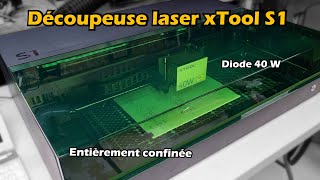 Découpeuse laser xTool S1  entièrement confinée  diode 40 W [upl. by Hoehne]