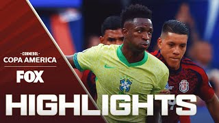 Brazil vs Costa Rica Highlights  2024 Copa América [upl. by Hafirahs]