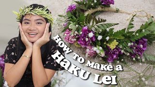 DIY How to make a Hawaiian Haku LeiLei Poo aka a flower crown [upl. by Gladine]