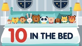 Ten in the Bed aka Roll Over • Nursery Rhyme with Lyrics • Animated Counting Song for Kids [upl. by Ivets953]