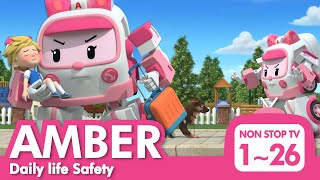 🚑Daily life Safety with AMBER Full Episodes│126 Episodes│2 Hour│Robocar POLI TV [upl. by Goody]