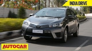 2014 Toyota Corolla Altis  India Drive Video Review  Autocar India [upl. by Einobe509]