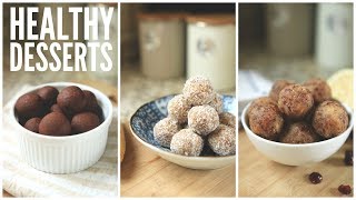 3 Easy Date Ball Recipes  Healthy Snack amp Dessert Ideas [upl. by Nelyag]