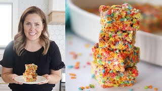 Fruity Pebbles Rice Krispie Treats [upl. by Doris]