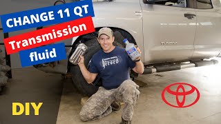 How to change transmission fluid on 47 Tundra [upl. by Gunas]