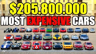 31 Most Expensive Cars In GT Sport [upl. by Iadahs]