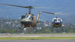 Two UH1 Huey Helicopters in Action  Legendary Sound [upl. by Eetak]