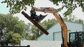 Cat® TRS6 Tiltrotator with Grapple at Work [upl. by Zaneta816]