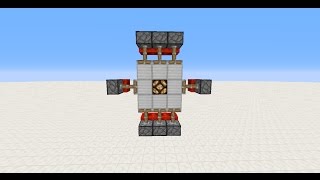 Minecraft 3x3 piston door  Easy tutorial  no observers [upl. by Narmak531]