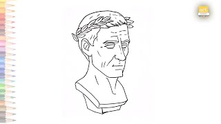 Jules Cesar drawings video  Julius Caesar drawing  How to draw Julius Caesar step by step [upl. by Bultman]