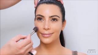 Kim Kardashian  The Perfect Makeup Routine  Complete Foundation Contour and Highlight Tutorial [upl. by Pomona]