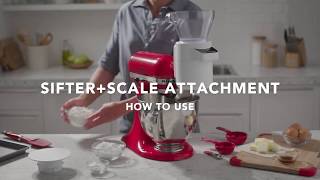 How to Use the Sifter  Scale Attachment  KitchenAid® Sifter  Scale Attachment [upl. by Athalla]