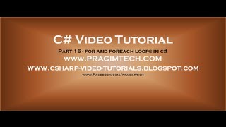 Part 15  C Tutorial  for and foreach loops in cavi [upl. by Shaer]