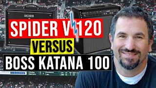 Boss Katana 100 Versus Line 6 Spider V 120 [upl. by Ocirne193]