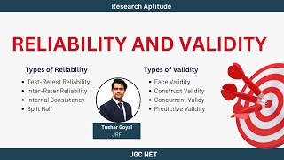 214  Validity and Realiability  Research Aptitude  UGC NET Paper 1 [upl. by Nosidam884]