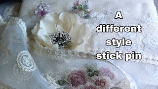 Creating a beautiful and different style of stick pin for your journal toppers or needle books [upl. by Nada]