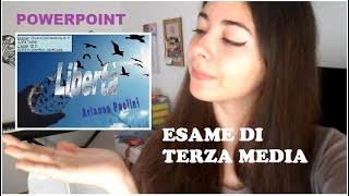 IL MIO ESAME DI TERZA MEDIA powerpoint  Arianna011 [upl. by Aiouqahs]