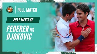 Federer vs Djokovic 2011 Mens semifinal Full Match  RolandGarros [upl. by Vince]