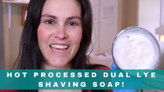 Making Hot Processed Dual Lye Shaving Soap [upl. by Rhine]