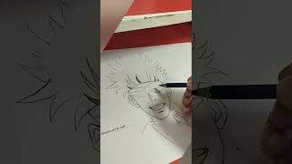 Anime drawing gojo satoru  how to draw gojo face gojo [upl. by Eatnod]