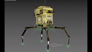 Rigging a spider robot with 3ds max with bones [upl. by Nonie]