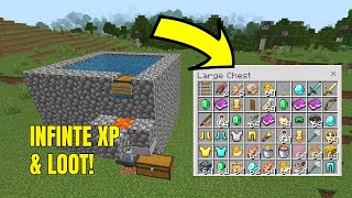 EASY Automatic Fish Farm  Minecraft Bedrock [upl. by Eiderf461]