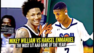 Mikey Williams vs 1 Armed Hooper Hansel Enmanuel Was The MOST LIT AAU Game Of 2021 [upl. by Erinna]