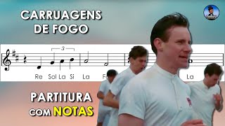 Carruagens de Fogo  Partitura com Notas para Flauta Doce Violino  Playback  Vangelis [upl. by Orlosky]