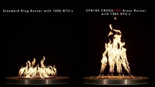 Comparison of the CROSSFIRE Brass Burner to the Standard Steel Ring Burner [upl. by Eltsyrc]