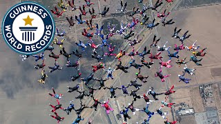 Record breaking skydiving formation  Guinness World Records [upl. by Macfarlane462]