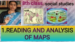 READING AND ANALYSIS OF MAPS 8th classsocial studies lesson 1 by Krishna veni [upl. by Guenna]