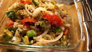 How to make Puerto Rican GazpachoBacalao de salada [upl. by Arval]