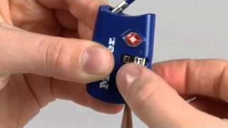 Operating the Master Lock 4688D TSAAccepted Combination Luggage Lock [upl. by Ojiram781]