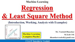 ML 12  Introduction to Regression  Least Square Method with Example [upl. by Dranyam]