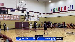 Mount Zion Christian Academy vs Greater Vision Academy  November 15 2024 [upl. by Elodie903]