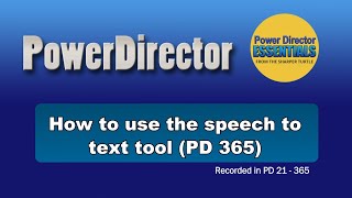 PowerDirector  How to use the speech to text tool [upl. by Eiahpets]