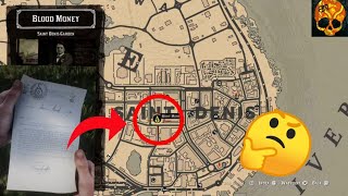 Lettre De M  Red Dead Online Prix Du Sang  Saint Denis localisation  M letter location [upl. by Ezana]