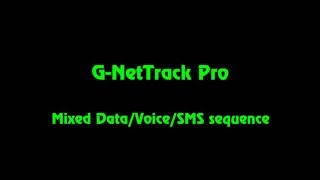 GNetTrack Pro  mixed test sequence  datavoiceSMS [upl. by Wistrup]