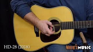 Martin D28 Modern Deluxe vs HD28 2018 at Maury’s Music [upl. by Amory]