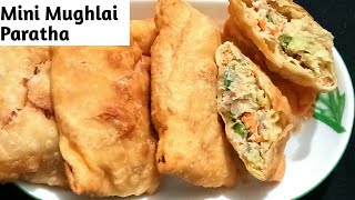 6 Minutes Recipe  Quick and Crispy Mini Mughlai Paratha Bikalerbikeler Nasta  ranna recipe nasta [upl. by Eirbua]