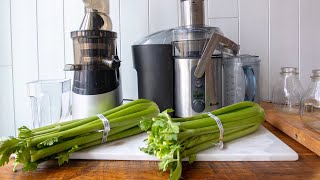 BEST JUICER FOR CELERY JUICE slow masticating vs centrifugal [upl. by Samohtnhoj23]