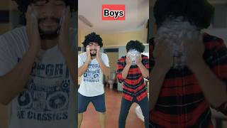 Girls vs Boys 😂 while doing face wash comedy comedyvideo shorts youtubeshorts funny funnyvideo [upl. by Chema]