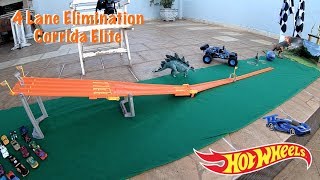 Hot Wheels 4 Lane Elimination Corrida Elite  Carrinhos de Brinquedos 60 [upl. by Irallih]