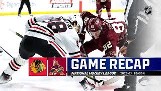 Blackhawks  Coyotes 1030  NHL Highlights 2023 [upl. by Eerhs]