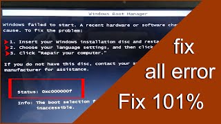 Fix Windows failed to start A recent hardware or software change might be the cause [upl. by Kleon]