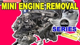 Mini Cooper Engine Removal R56N14 [upl. by Platus428]