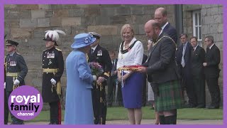 The Queen Attends Ceremony of the Keys at Holyroodhouse in Edinburgh [upl. by Sirod]