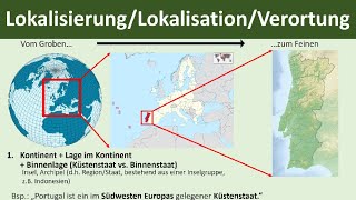 Lokalisierung  Lokalisation  Verortung eines Raumes Erdkunde Oberstufe  Klausurtipp 1 [upl. by Miun]